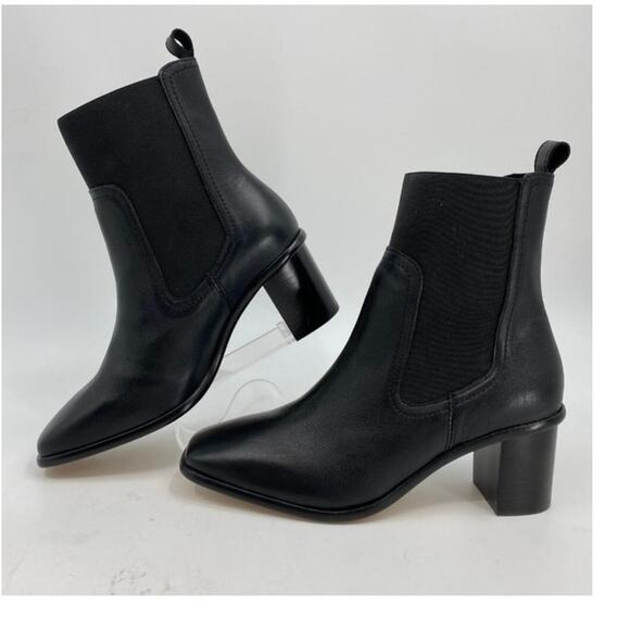 Patina Shoes - Women's patina leather square toe booties